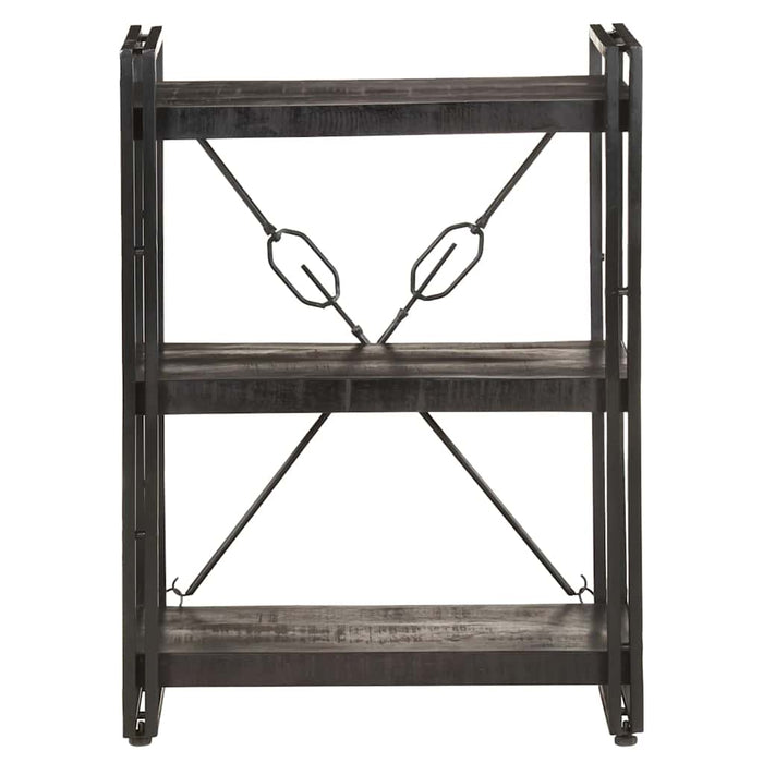 Bibliotecă cu 3 rafturi, negru, 60x30x80 cm, lemn masiv mango - WALTI WALTI