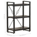 Bibliotecă cu 3 rafturi, negru, 60x30x80 cm, lemn masiv mango - WALTI WALTI