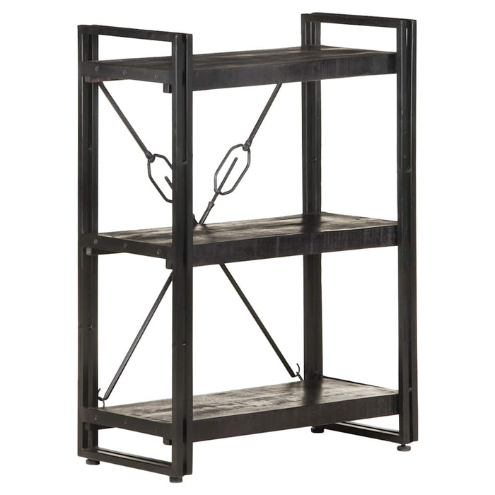 Bibliotecă cu 3 rafturi, negru, 60x30x80 cm, lemn masiv mango - WALTI WALTI