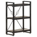 Bibliotecă cu 3 rafturi, negru, 60x30x80 cm, lemn masiv mango - WALTI WALTI