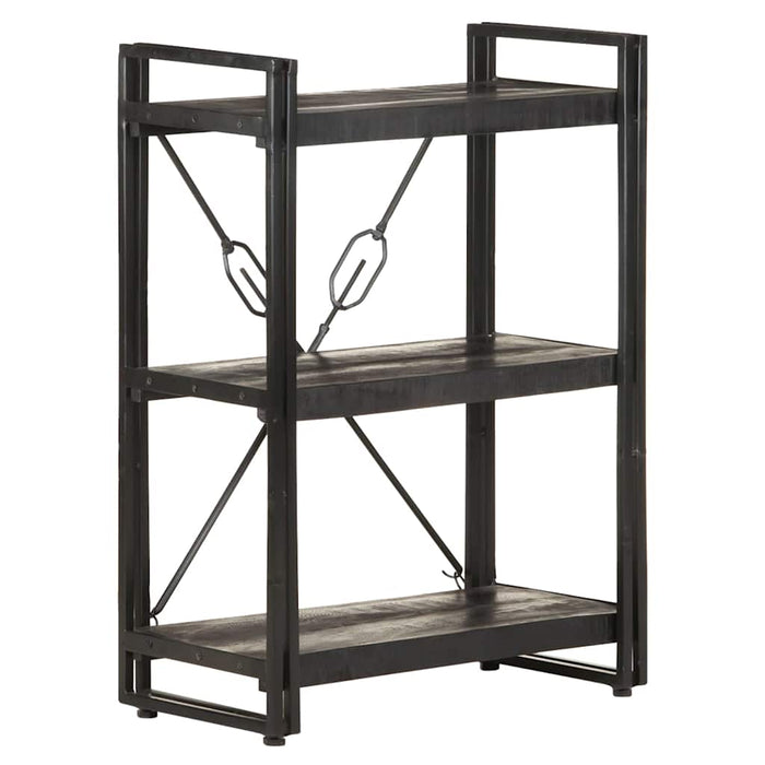 Bibliotecă cu 3 rafturi, negru, 60x30x80 cm, lemn masiv mango - WALTI WALTI