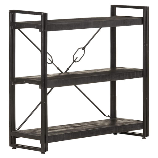 Bibliotecă cu 3 rafturi, negru, 90x30x80 cm, lemn masiv mango - WALTI WALTI