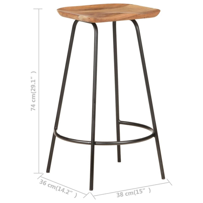 Taburete de bar, 4 buc., lemn masiv de acacia - WALTI WALTI