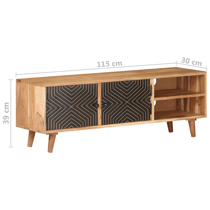 Comodă TV, 115x30x39 cm, lemn masiv de acacia - WALTI WALTI