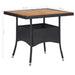 Set mobilier grădină, 5 piese, negru, poliratan, lemn acacia - WALTI WALTI