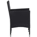 Set mobilier grădină, 5 piese, negru, poliratan, lemn acacia - WALTI WALTI