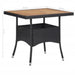 Set mobilier grădină, 5 piese, negru, poliratan, lemn acacia - WALTI WALTI