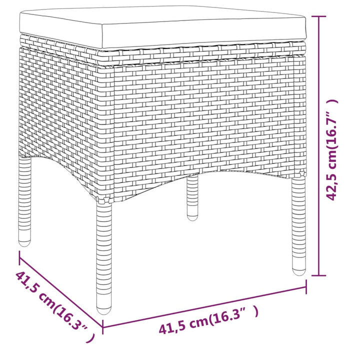 Set mobilier de grădină, 5 piese, bej, poliratan WALTI