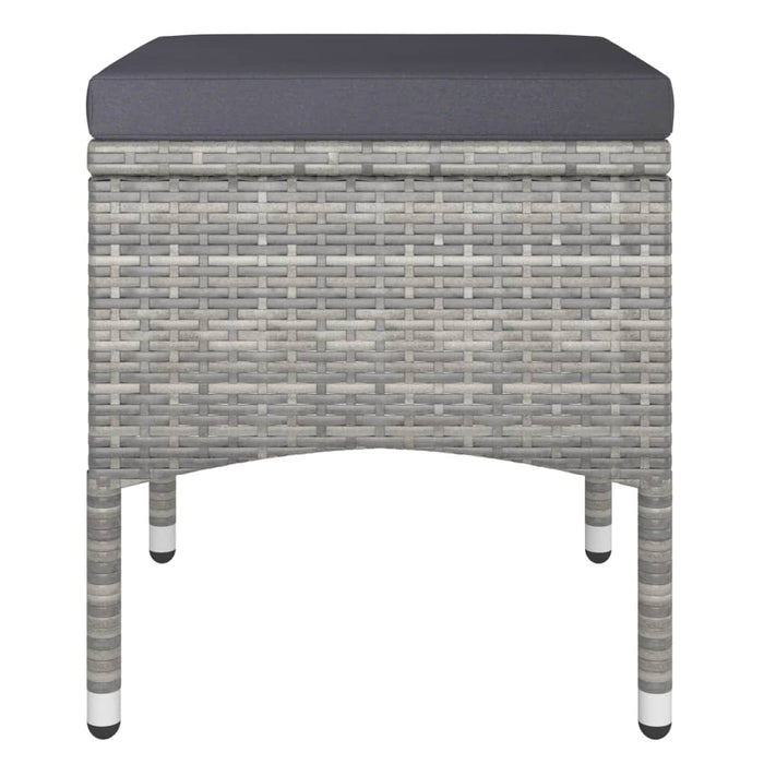 Set mobilier de grădină, 5 piese, gri, poliratan și sticlă - WALTI WALTI