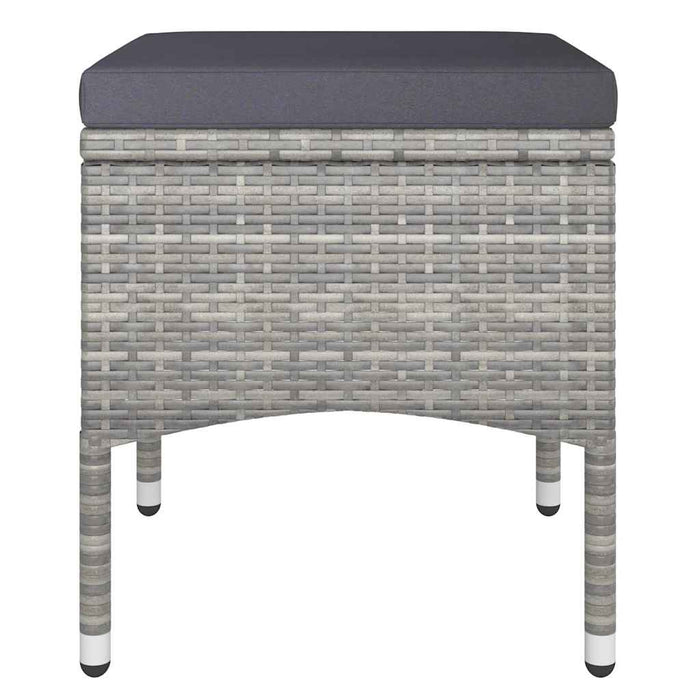 Set mobilier grădină, 5 piese, gri, poliratan și lemn acacia WALTI