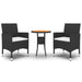 Set mobilier de grădină, 3 piese, poliratan - WALTI WALTI