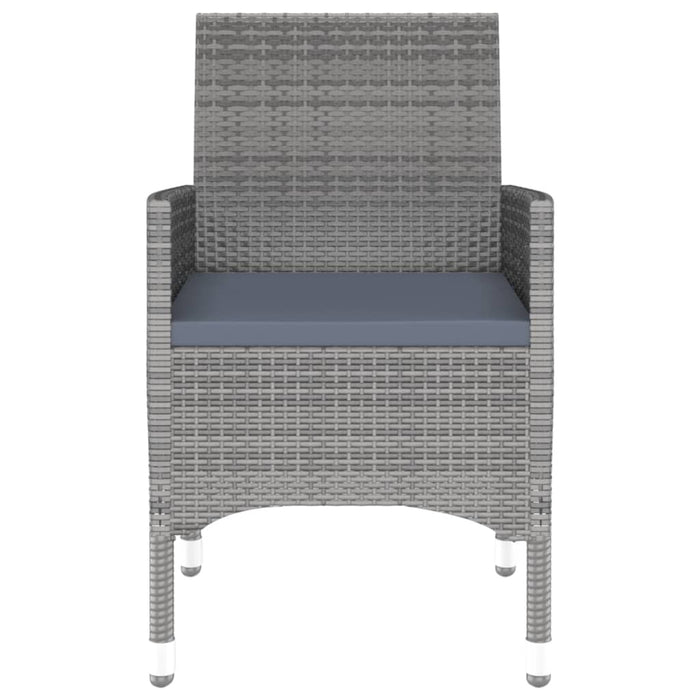 Set mobilier de grădină, 3 piese, gri, poliratan - WALTI WALTI
