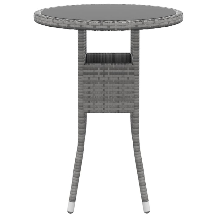 Set mobilier de grădină, 3 piese, gri, poliratan WALTI