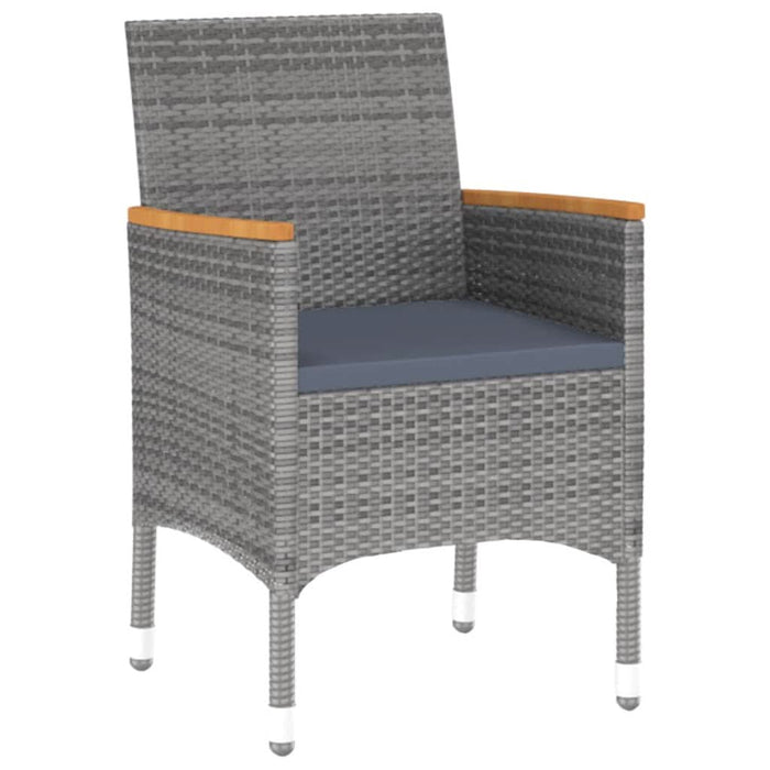 Set mobilier de grădină, 3 piese, gri, poliratan - WALTI WALTI