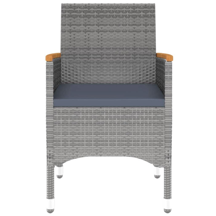 Set mobilier de grădină, 3 piese, gri, poliratan - WALTI WALTI
