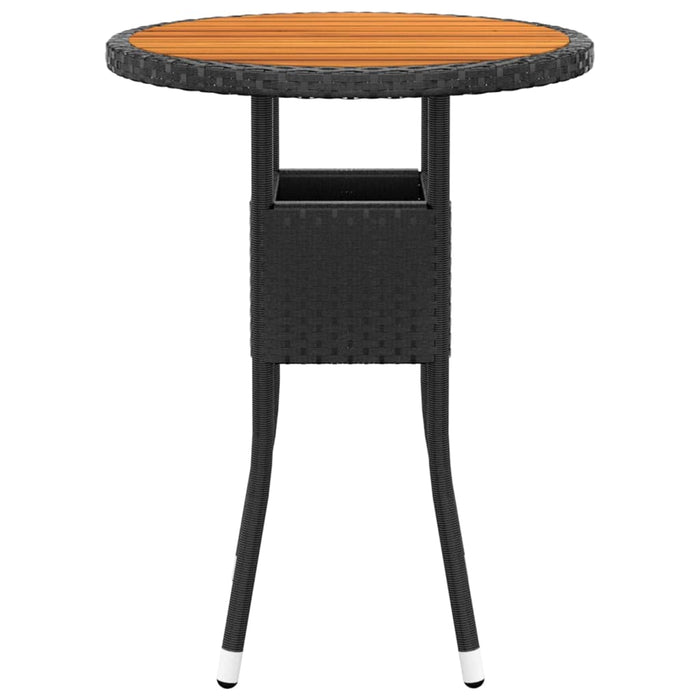 Set mobilier de grădină, 5 piese, negru, poliratan WALTI