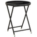 Set mobilier bistro grădină, 3 piese, negru, poliratan/sticlă - WALTI WALTI
