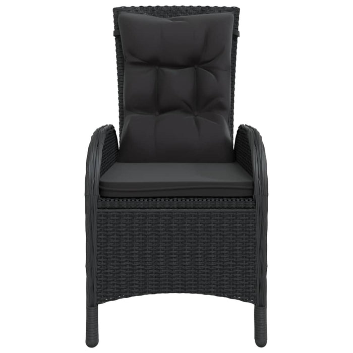 Set bistro de grădină, 3 piese, negru, poliratan - WALTI WALTI