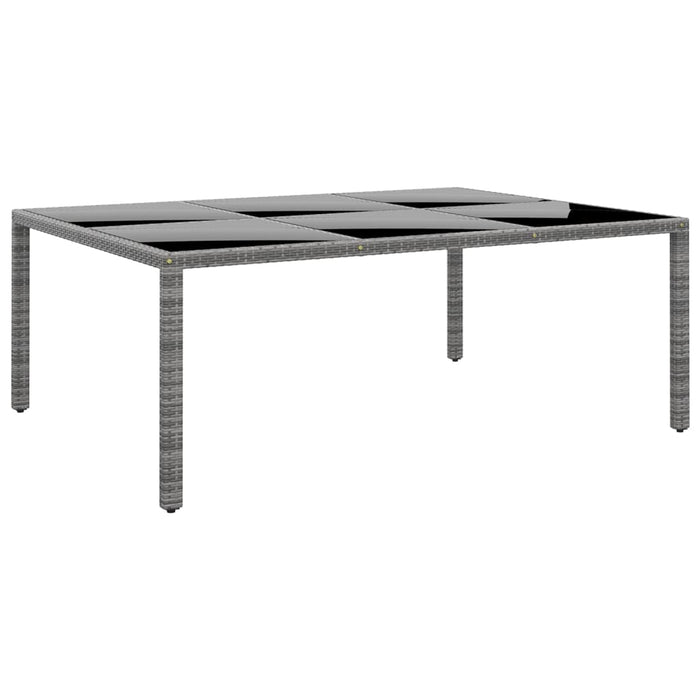 Set mobilier de grădină, 11 piese, gri, poliratan WALTI