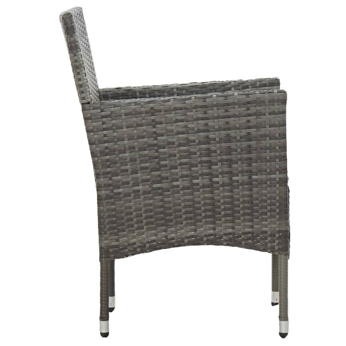 Set mobilier de grădină, 11 piese, gri, poliratan WALTI