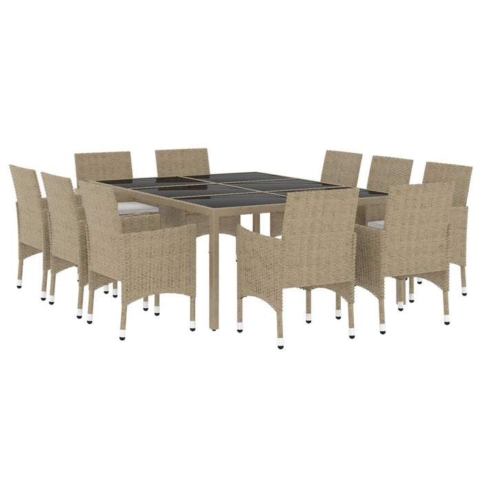 Set mobilier de grădină, 11 piese, bej, poliratan - WALTI WALTI