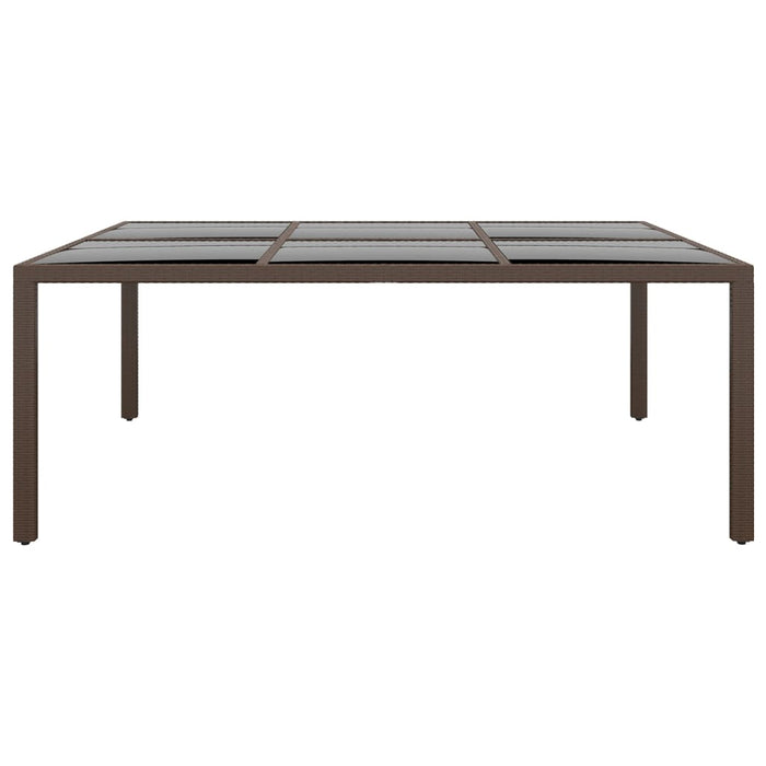 Set mobilier de grădină, 11 piese, maro, poliratan WALTI