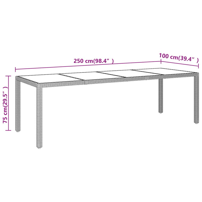 Set mobilier de grădină, 11 piese, bej, poliratan WALTI