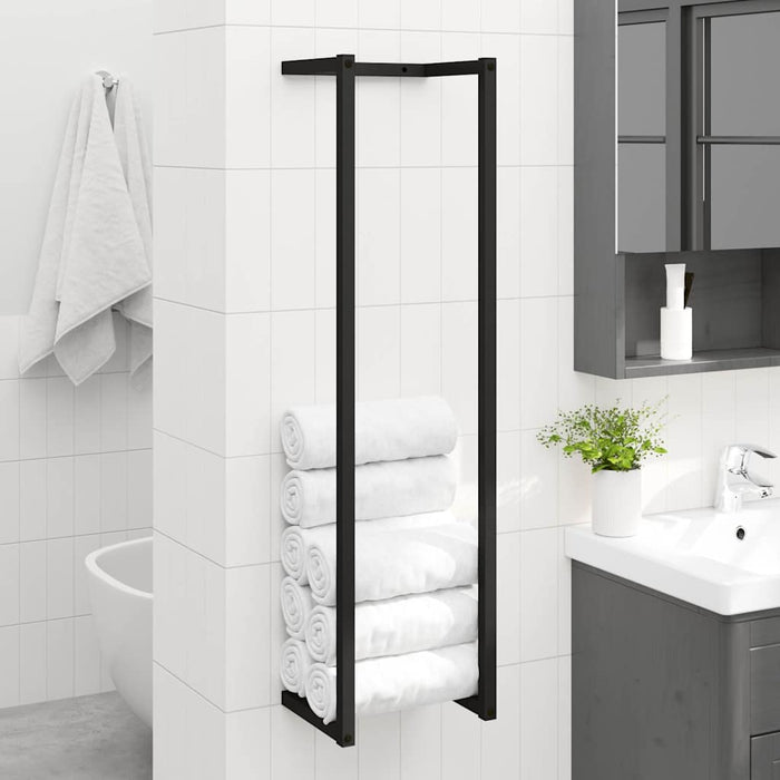 Suport de prosoape, negru, 25x20x95 cm, fier - WALTI WALTI