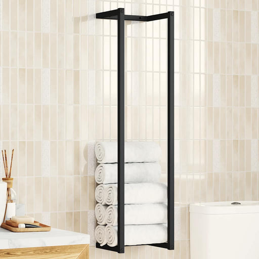 Suport de prosoape, negru, 25x20x95 cm, fier - WALTI WALTI