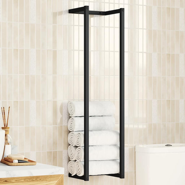 Suport de prosoape, negru, 25x20x95 cm, fier - WALTI WALTI