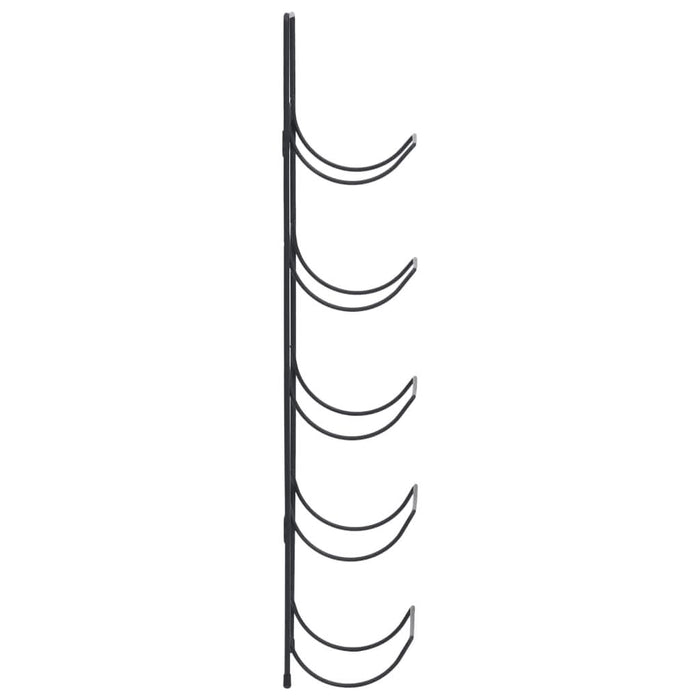 Suport sticle de vin montat pe perete, 5 sticle, negru, fier - WALTI WALTI