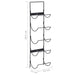 Suport sticle de vin montat pe perete, 5 sticle, negru, fier - WALTI WALTI