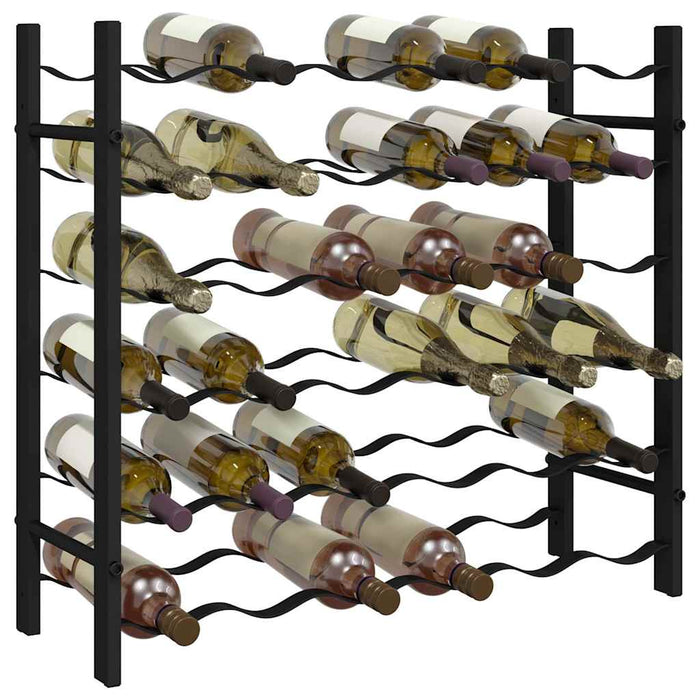 Suport sticle de vin pentru 36 de sticle, negru, fier - WALTI WALTI