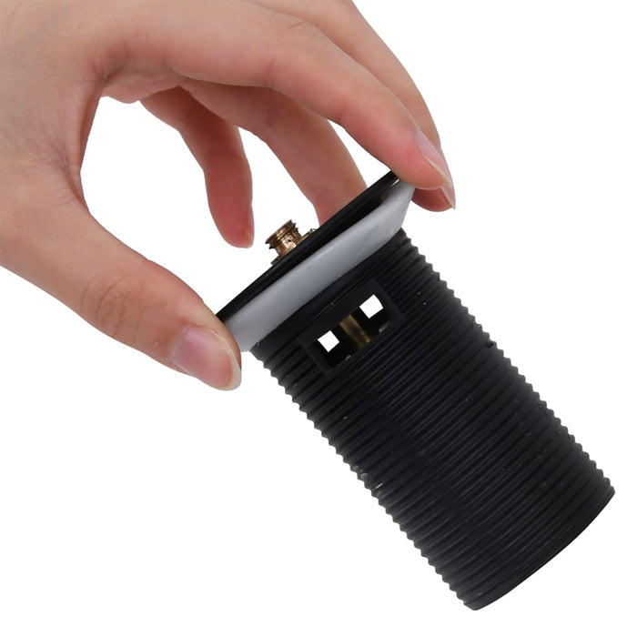 Ventil scurgere push, funcție de preaplin, negru 6,4x6,4x9,1 cm - WALTI WALTI