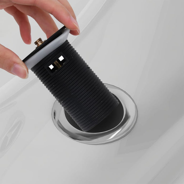 Ventil scurgere push, funcție de preaplin, negru 6,4x6,4x9,1 cm - WALTI WALTI