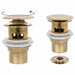 Ventil scurgere push, funcție de preaplin, auriu 6,4x6,4x9,1 cm - WALTI WALTI