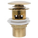 Ventil scurgere push, funcție de preaplin, auriu 6,4x6,4x9,1 cm - WALTI WALTI