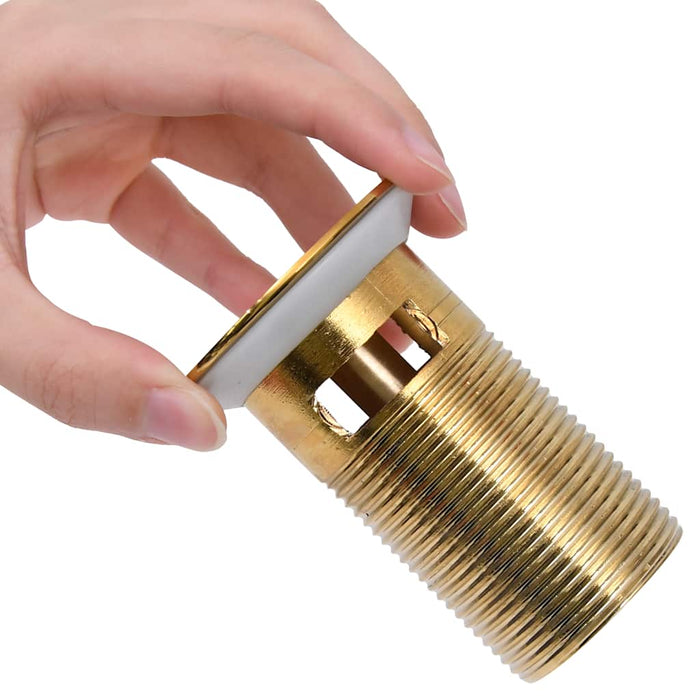 Ventil scurgere push, funcție de preaplin, auriu 6,4x6,4x9,1 cm - WALTI WALTI