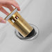 Ventil scurgere push, funcție de preaplin, auriu 6,4x6,4x9,1 cm - WALTI WALTI