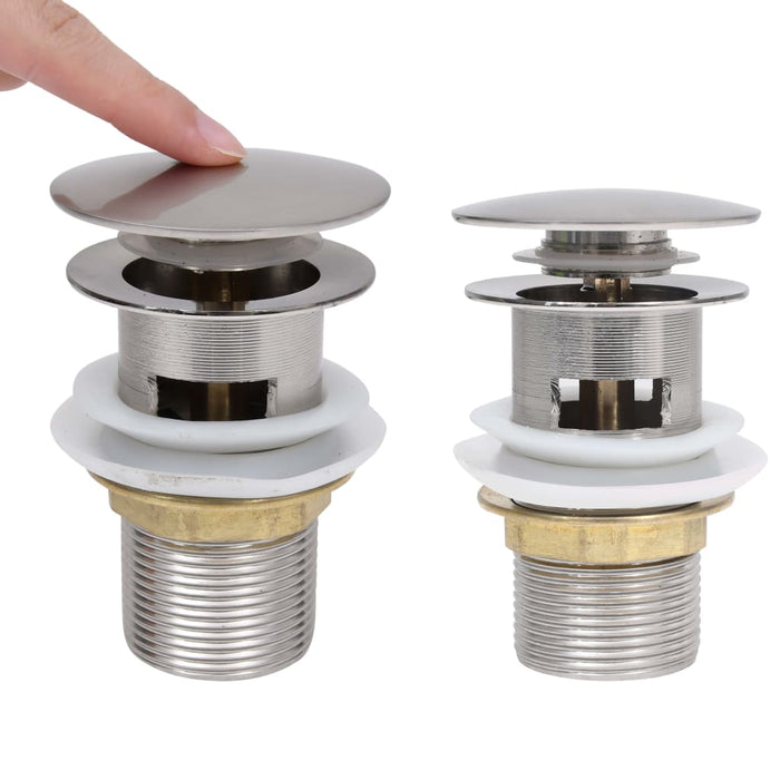 Ventil scurgere push funcție de preaplin argintiu 6,4x6,4x9,1cm - WALTI WALTI