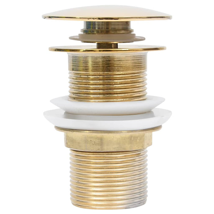 Ventil scurgere push, fără preaplin, auriu 6,4x6,4x9,1 cm - WALTI WALTI