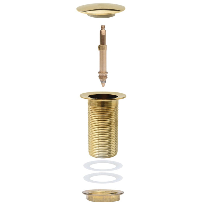 Ventil scurgere push, fără preaplin, auriu 6,4x6,4x9,1 cm - WALTI WALTI