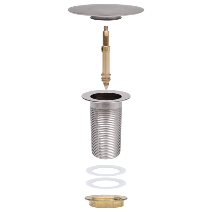 Ventil scurgere push, fără preaplin, argintiu 6,4x6,4x9,1 cm - WALTI WALTI