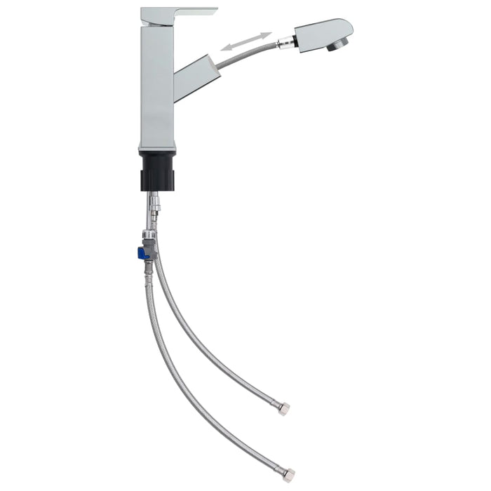 Robinet chiuvetă baie retractabil, finisaj cromat, 157x172 mm - WALTI WALTI