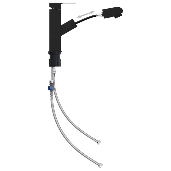 Robinet chiuvetă de baie retractabil, negru, 157x172 mm - WALTI WALTI