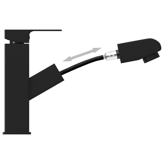 Robinet chiuvetă de baie retractabil, negru, 157x172 mm - WALTI WALTI