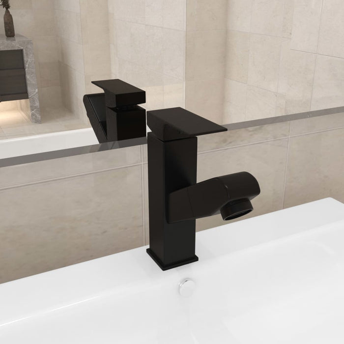 Robinet chiuvetă de baie retractabil, negru, 157x172 mm - WALTI WALTI