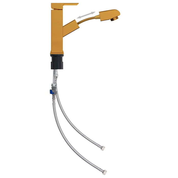 Robinet chiuvetă de baie retractabil, auriu, 157x172 mm - WALTI WALTI