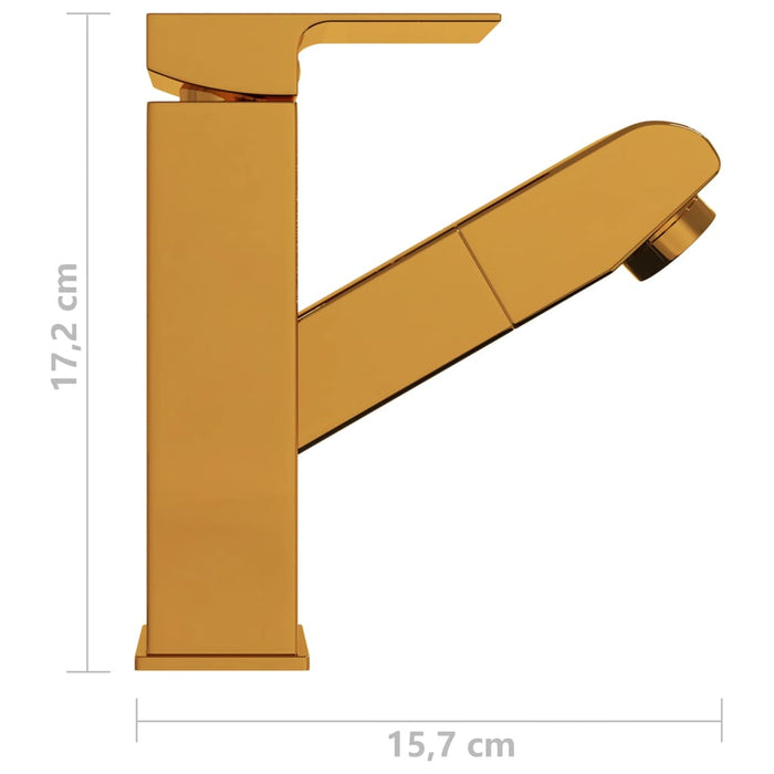Robinet chiuvetă de baie retractabil, auriu, 157x172 mm - WALTI WALTI