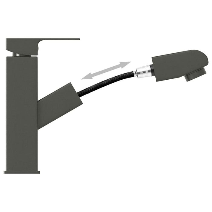 Robinet chiuvetă de baie retractabil, gri, 157x172 mm - WALTI WALTI